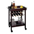 thumbnail image 2 of Winsome Wood Johnnie 10-Bottle Bar Cart, Espresso Finish, 2 of 3