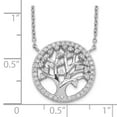 thumbnail image 5 of Sterling Silver Cubic Zirconia Tree Of Life 18in Necklace, 5 of 5