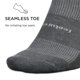thumbnail image 3 of Calcetines Feetures Max Cushion con lengüeta en el tobillo, gris jaspeado, L, 3 pares, 3 of 5