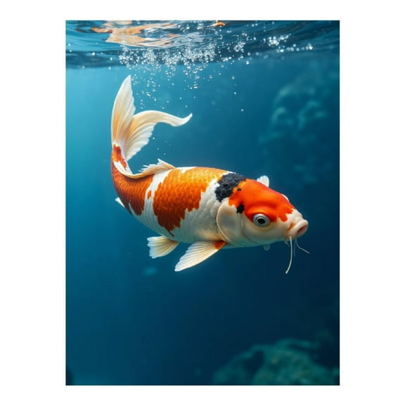 Diamond Art Kit for Adults, Colorful Koi Underwater Scene Diamond Painting for Adults Beginners, DIY Diamond Art Painting Kits, 5D Diamond Painting Crafts for Home Decor 12x16 Frameless