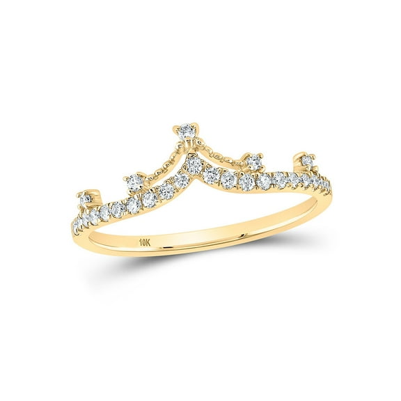 1/5 Carat (Ctw) Diamond Tiara Ring in 10K Yellow Gold