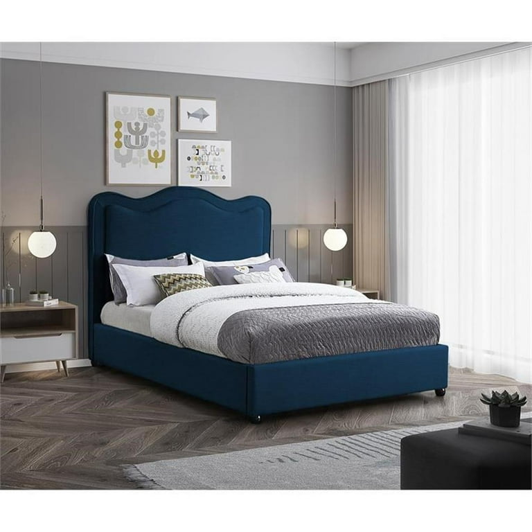 Meridian Furniture Felix Linen Fabric Full Bed Meridian Furniture Felix Linen Fabric Full Bed