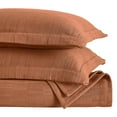 thumbnail image 2 of BNM Modern Cotton Matelasse Bedspread Set, California King, Burnt Orange, 2 of 7