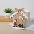 thumbnail image 3 of Gibobby Adornos navideños Cabaña de Colgante Muñeco de nieve Estrella Árbol de Navidad Vacaciones creativas Colgante de(B), 3 of 5