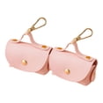 thumbnail image 3 of Dispensador de Bolsa para popó para mascotas, práctico soporte multifuncional de PU para Bolsa para popó de perro para recoger excrementos de perro qu Rosa, 3 of 8