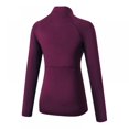 thumbnail image 4 of Chandail à Manches Longues pour Femmes à Fermeture Éclair 1/4, Athlétique, Randonnée, Course, Entraînement, Hauts D\'entraînement Physique, Yoga, Entraînement, T-Shirt à Séchage Rapide, 4 of 17