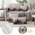thumbnail image 6 of Retro Mist Forest Outdoor Waterproof Pillow Covers, Watercolor Country Natural Landscape Decorative Square Throw Pillowcase Sofa Cushion Sham for Patio/Couch/Chair, 20"x20" 2 Pack, 6 of 8