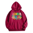 thumbnail image 1 of WEAIXIMIUNG Chandails en Molleton Courts pour Femmes Grande Taille Décontracté Col Rond avec Poche Saison Senior 2025 Chandail à Capuchon, 1 of 3