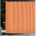 thumbnail image 4 of Ambesonne Graffiti Shower Curtain, Tangerine Toned Freestyle, 69"Wx84"L, Burnt Sienna and Mustard, 4 of 5