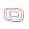 thumbnail image 1 of Moyic Juego de aros de punto de cruz cuadrados de 4 Uds., herramientas de bordado de plástico para acolchar, círculo para colgar a mano, Color Artesanía Moyic HA1586-00B, 1 of 6