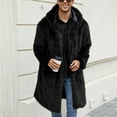 thumbnail image 5 of guisaled Faux Fur Coat Men, Mens Faux Fur Jackets Vintage Classic Trench Coat Jacket Open Front Lapel Fluffy Long Winter Coats, 5 of 9