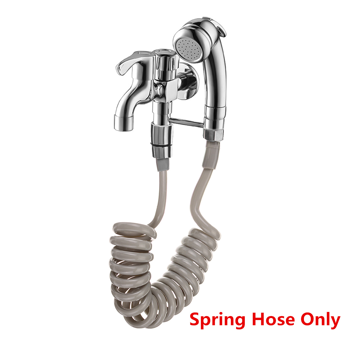 2M PVC Spring Flexible Shower Hose Pipe For Toilet Bidet Sprayer Water