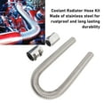 thumbnail image 4 of Stainless Steel Flex Radiator Hose Kit With Billet Clamps Versatile Cooling Water Pipe For Engine Compartment, 4 of 7