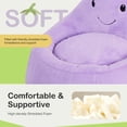 thumbnail image 2 of LIFERECORD 31" Children's Bean Bag Chair, Kids Filled Toddler Bean Bag Sofa Padded Bean Bag Chair for Boys & Girls, Cute Eggplant, Purple, 2 of 9