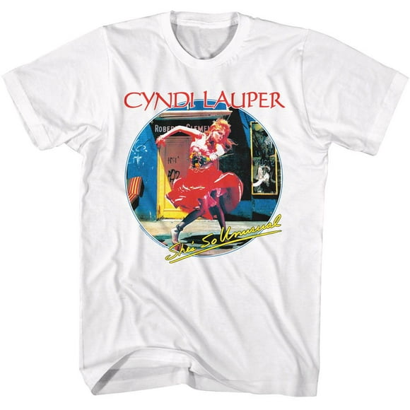 Cyndi Lauper Shes So Unusual White Adult T-Shirt L