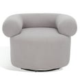 thumbnail image 2 of SAFAVIEH Couture Sadie Modern Faux Lamb Wool Solid Swivel Accent Chair, Light Grey, 2 of 14