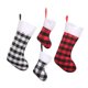 thumbnail image 4 of Bolsa de regalo de calcetín de Navidad, adorno colgante para el hogar, accesorios colgantes para festivales, calcetines de Navidad a cuadros de Kits de decoración para fiestas Negro rojo Largo Bewildely HA070257-01, 4 of 6