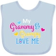 thumbnail image 3 of Inktastic My Grammy and Grampy Love Me with Hearts Boys or Girls Baby Bib, 3 of 4