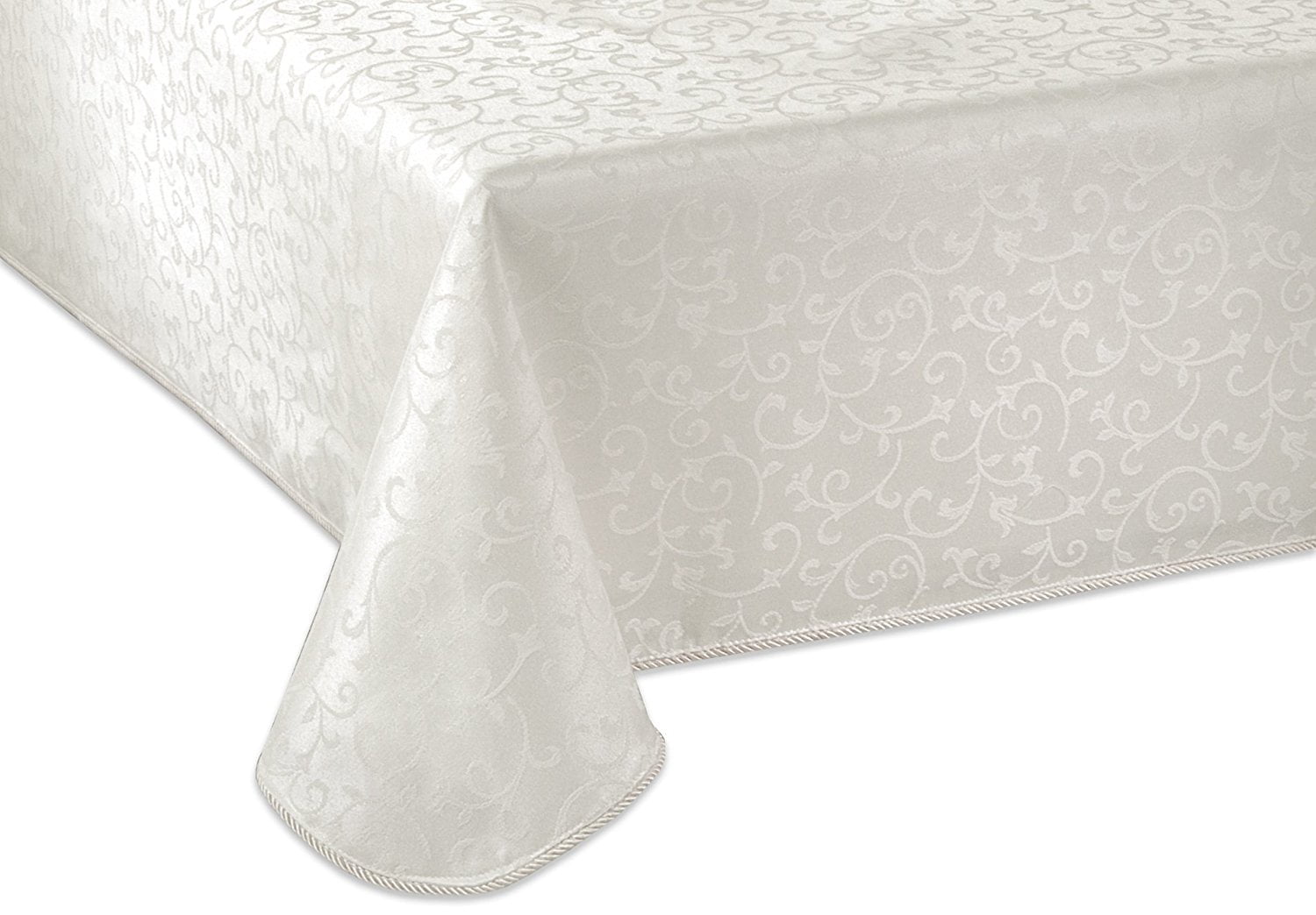 Lenox Opal Innocence 60" X 140" Oblong Tablecloth Platinum Walmart