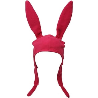 Louise Bunny Ears Hat Bob's Burgers TV Belcher Cosplay Costume Pink Hood  Gift 