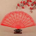 thumbnail image 4 of Pebbuoy Folding Fan Vintage Style Lace Fan Elegant Handheld Fan for Party Wedding Dancing Performance Decoration, 4 of 6