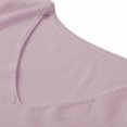 thumbnail image 6 of Pink Young Adult Tops Women's Short Sleeves Sweaters V Neck Soft Pullover Top Going Out Tops for Women, 6 of 6