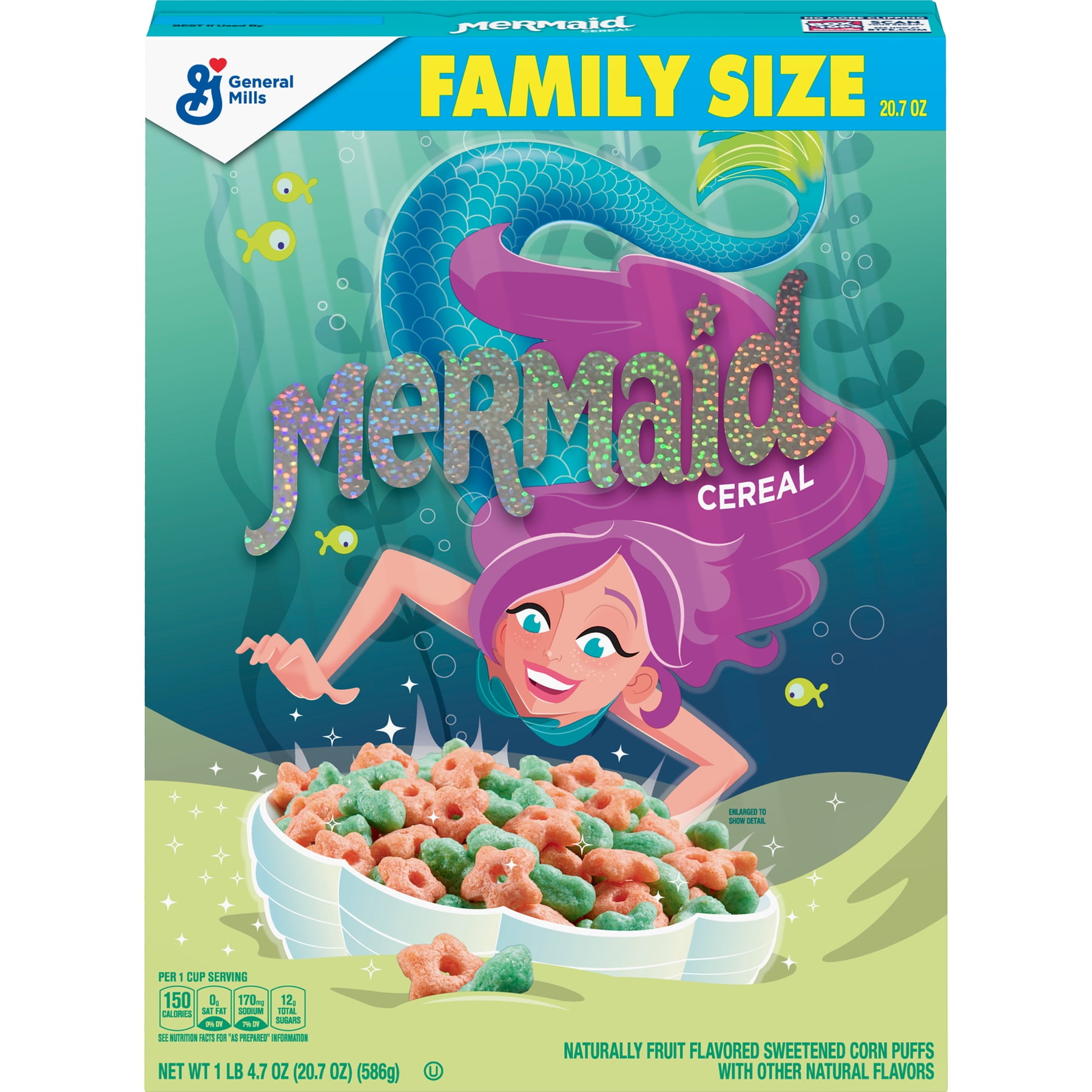 Mermaid Breakfast Cereal, Fruit Flavored, 20.7 Oz