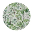 thumbnail image 2 of JEUXUS Spring Floral Teal Sage Green Tablecloth Round Watercolor Eucalyptus Leaf Round Table Cloth Resistant Washable Table Cover for Kitchen Dining Room Holiday Party Picnic Patio, 2 of 7