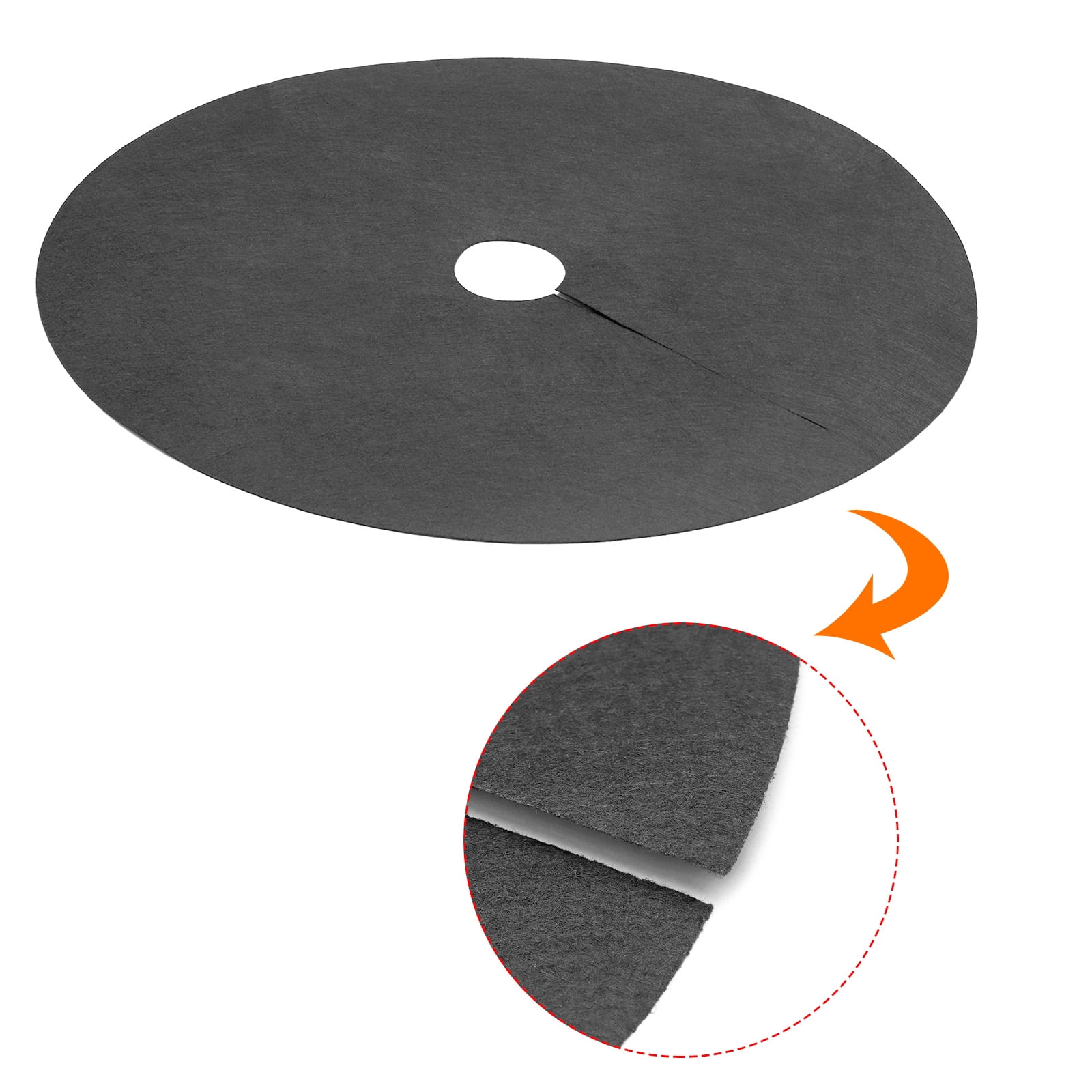 Uxcell 72cm Tree Mulch Ring Nonwoven Tree Protector Mat Plant Cover Black 3 Pack
