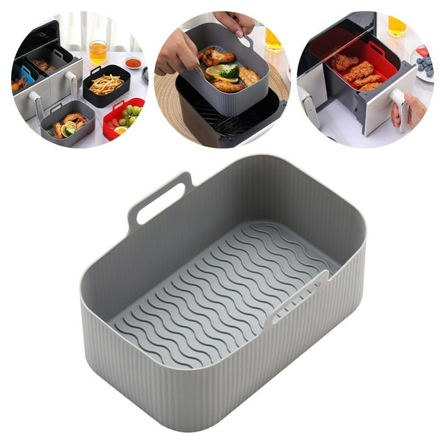 Meitianfacai Doublures pour Friteuse à Air Chaud, Moule de Cuisson, Marmite de Friteuse, Doublures Rondes Réutilisables pour Panier de Friteuse, Accessoires - Remplacement des Doublures en Papier Parchemin