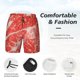thumbnail image 3 of Balery Beef Steaks Bañador para hombre, shorts de playa de secado rápido con entrepierna y forro de compresión-3X-Large, 3 of 6