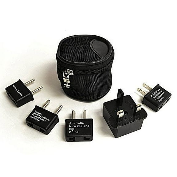 Ceptics International Worldwide Travel Plug Adapter 5 Piece Set, Great for Cell Phones, Battery Chargers, Laptops to Work in Most Countries