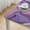 thumbnail image 4 of nygtbtfer Fitted Polyester Tablecloths, Gold Pink Elastic Edge Decorative Tablecloths, Dust Proof Washable Fabric Table Clothes, for Garden Patio Picnic Table Cloth white, 4 of 7