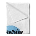 thumbnail image 2 of Inspirational Soft Flannel Fleece Blanket, Words Just Imagine on Watercolor Effect Drop for Work Office Home, Cozy Plush for Indoor and Outdoor Use, 50" x 60", Blue Black and White, by Ambesonne, 2 of 5