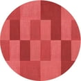 thumbnail image 1 of Ahgly Company Tapis Rond Lavable en Machine Intérieur Transitionnel Rouge, 3 Pieds Rond, 1 of 7