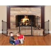 KidCo Auto Close Hearth Child Safety Gate, Steel, Black