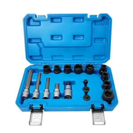 

17 Pieces Sturdy Brake Caliper Socket Tool Set Car Accessories Wrench Socket Set