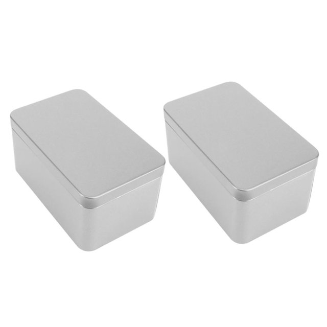Contenedores con tapas, lata para galletas con tapas, lata de almacenamiento, caja de hoja de té, vela decorativa, galletas a granel, vela para aperitivos, tarro de hojalata, 2 uds.