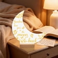 thumbnail image 4 of Uandlove Love You to the Moon and Back Acrylic Heart Sign Mothers Day Gifts for Mom Grandma from Granddaughter Wood Base Desktop Decor Brown, 4 of 7