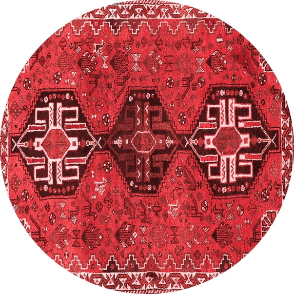 Ahgly Company Indoor Round Persian Red Traditional Area Rugs, 6' Round