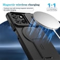 thumbnail image 6 of Case for Motorola Moto G Power 2026 6.8" with Invisible Fold Holder Stand, Magnetic Wireless Charging,Sliding camera casing,Shockproof Dropproof Tough Rugged Protective Case Cover,Black, 6 of 10