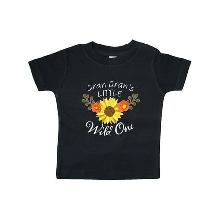 

Inktastic Gran Gran s Little Wild 1 with Beautiful Sunflower Gift Baby Boy or Baby Girl T-Shirt