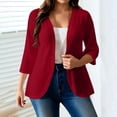 thumbnail image 2 of Casual Cardigans for Women Solid Color Loose 3/4 Sleeve Plus Size Cardigan for Daily Wear, 2 of 7