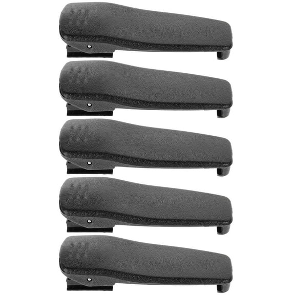 MLINS 5 Pcs Radio Clip Large Walkie Clip 7.00X3.00X1.50CM Black