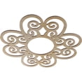 thumbnail image 2 of 30"OD x 10 1/4"ID x 1/4"T Cohen Wood Fretwork Pierced Ceiling Medallion, Hickory, 2 of 3