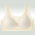 thumbnail image 2 of GUACER Womens Wide Strap Seamless Bra Comfort Wirefree Tank Bralette, Scalloped Mesh V-Neck Smoothing Lounge Bra, 2 of 5