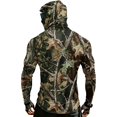 thumbnail image 5 of Sun Hoodies for Men Raglan Colorblock Camo Sunshirts with Mask, Quick Dry UPF 50+ Lightweight Uv Protection Long Sleeve Fishing Shirt Army Green L, 5 of 5