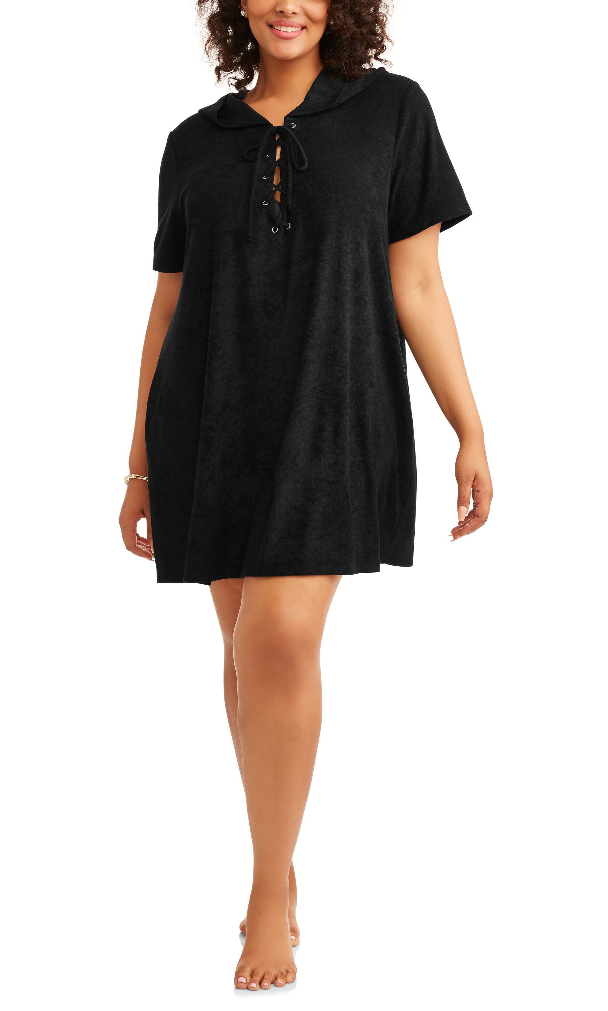 terry swim cover up plus size