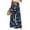 Navy, variant on WTOBBY Women's Floral Print Adjustable Tie Waist Wide Leg Casual Pants with Stretch Belt, Functional Pockets and Comfortable Fit for Garden Parties and Weekend Relaxation,Black L