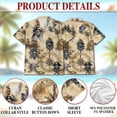 thumbnail image 3 of Vintage Pirate Skull Hawaiian Shirt for Men, Button Down Summer Beach Short Sleeve, Retro Style, Sizes S-5XL, 3 of 4